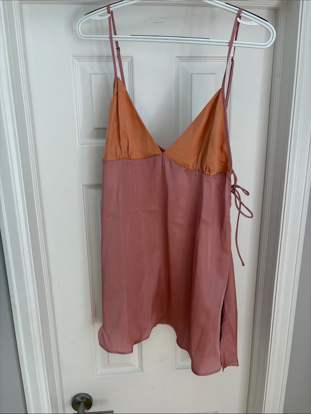 Free People Dusty Rose Slip Dress with Rust Bust